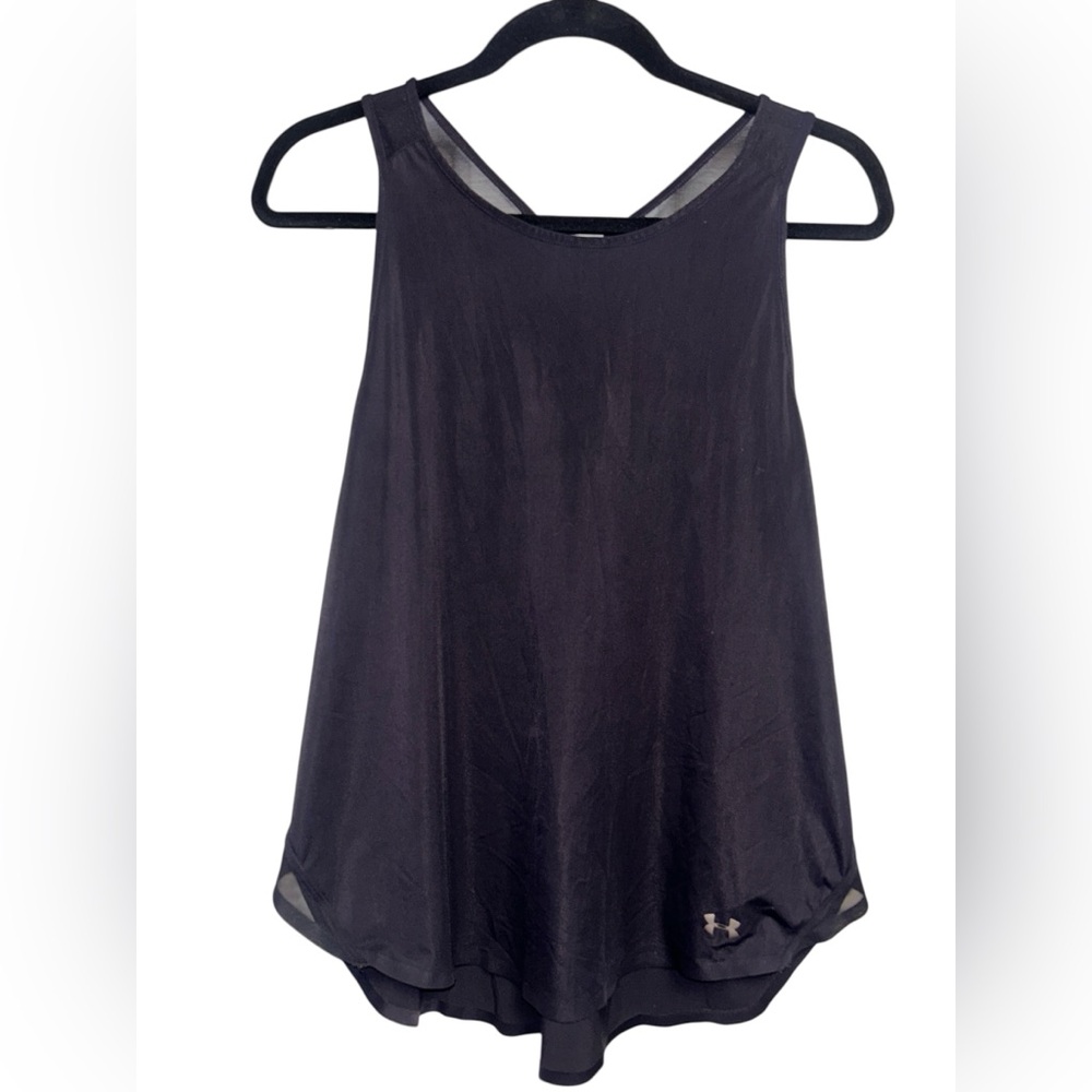 Under Armour Vivid Key Hole Tank - Black Sz. Large;